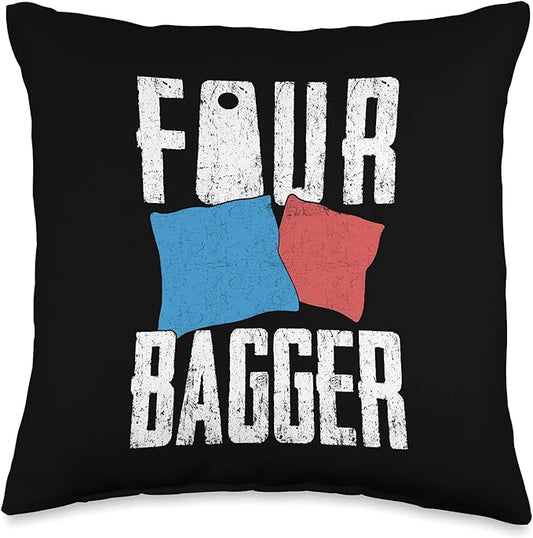 Cornhole Gifts for Men, Women & Kids Funny Bean Bags Cornhole Player Throw Pillow, 16x16, Multicolor