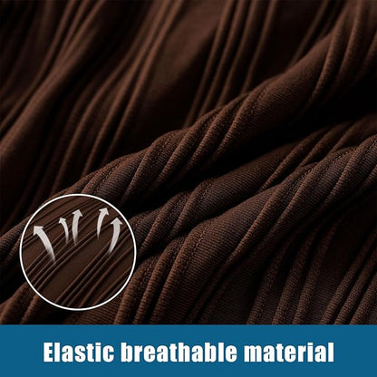 Recliner Cover Stretch Soft Couch Cover for Dogs, Sofa Slipcover for Recliner Couch Leakproof Furniture Protector for Kids, Pets (Chocolate)