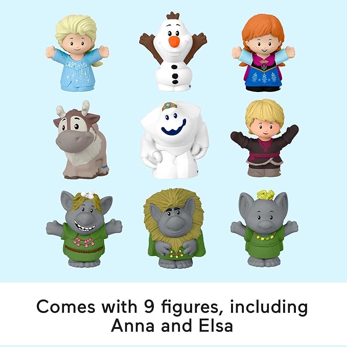 Fisher-Price Little People Toddler Toy Disney Frozen Carry Along Castle Case Playset with Figures for Pretend Play Kids Ages 18+ Months