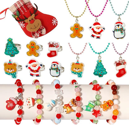 PinkSheep Toddler Jewelry Kids Jewelry Kids Necklace Choker and Bracelet 3 Pack 9pcs, Little Girls Jewelry In Box, Flower Girl Gift Kids Girls Accessories