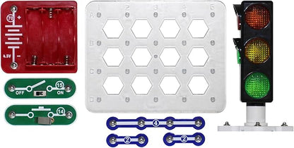 Traffic Light Toy for Kids Circuit Toy - Easy to Build STEM Kit for Kids Aged 3+. with Flashing Lights & Realistic Sounds, Perfect Educational Gift