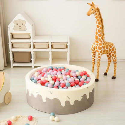 GOGOSO Colorful Ball Pit Balls - 2.15inch 100pcs Plastic Balls for a Fun and Exciting Play Experience at Carnivals and Events, Pink+Purple+Blue+White