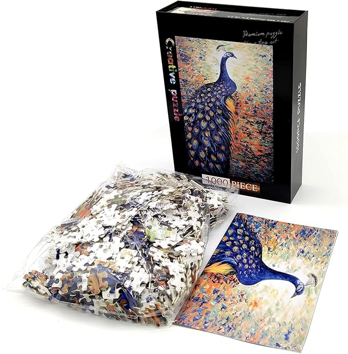 Jigsaw Puzzles 1000 Pieces for Adults 1000 Piece Puzzles for Adults and Kids (Peacock)