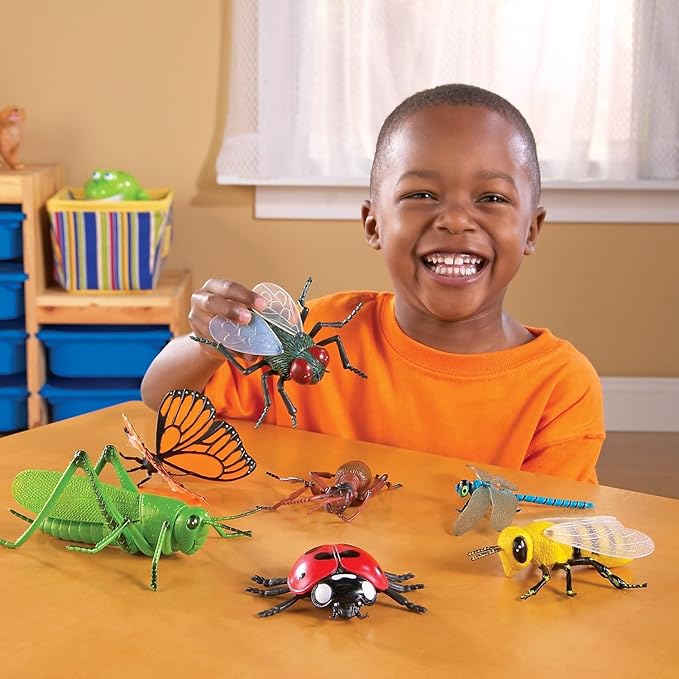 Learning Resources Jumbo Insects - 7 Pieces, Ages 3+ Toddler Learning Toys, Animal Toys for Kids, Preschool Science Learning Toys