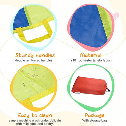 Sonyabecca Parachute Kids Play 8FT,10FT,12FT,16FT,20FT for 8-12 Years Game, Kids Party Game