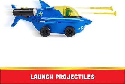 Paw Patrol Aqua Pups, Chase Transforming Shark Vehicle with Collectible Action Figure, Kids Toys for Ages 3 and up
