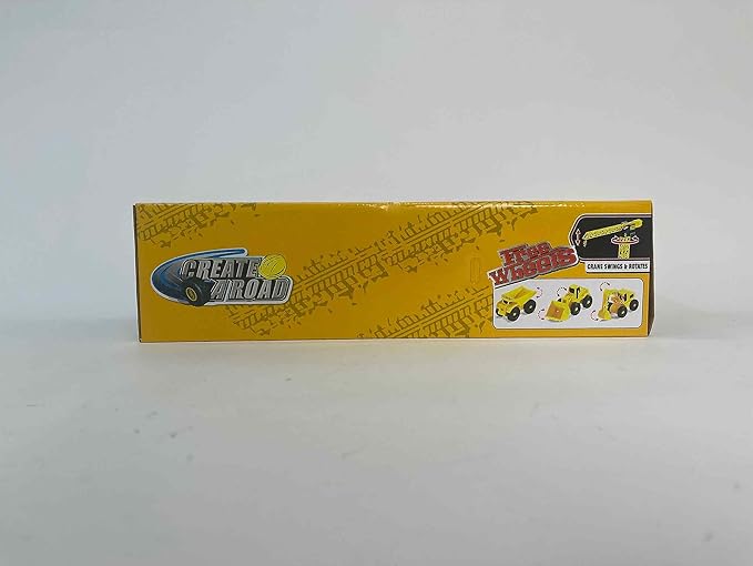 Construction Race Tracks Set, Flexible Train Tracks w/ 2 Electric Construction Race Vehicles w/Lights, STEM Engineering Race Track Toys with Dump Truck, Crane Assort Acessories for Boys Girls