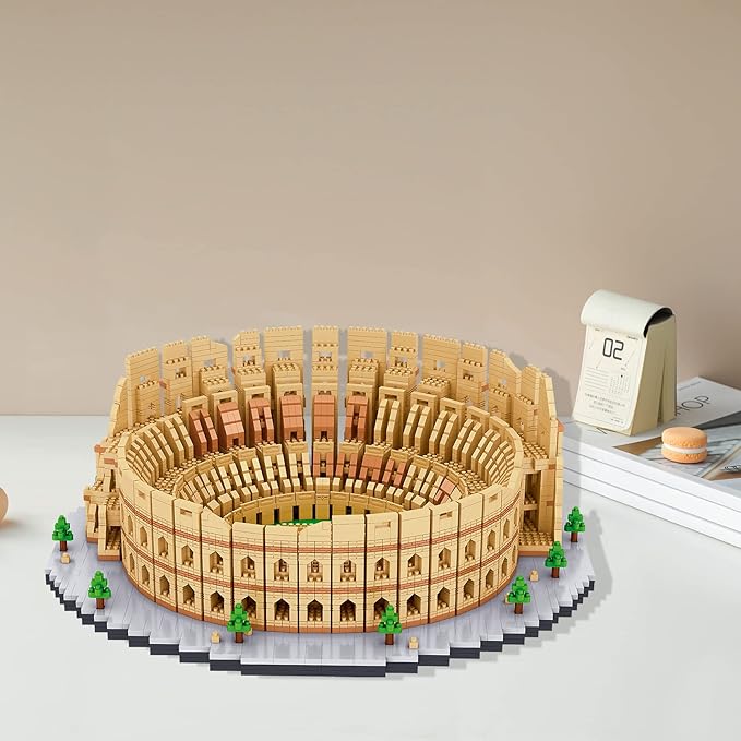 Building Blocks Set Roman Colosseum Model Micro Building Blocks 5594 PCS Famous Architecture Model Mini Building Kit, Gift for Kids and Adults