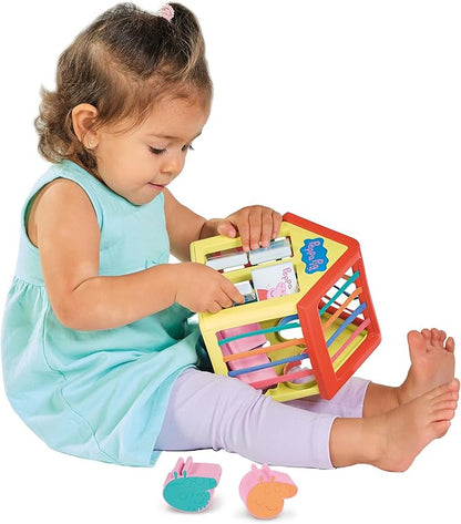 Toomies Peppa Pig’s Sensory House Activity Cube - Shape Sorter Sensory Bin with Color Matching - Peppa Pig Montessori Toys - Toddler Sensory Toys - Toddler Toys Ages 18 Months and Up