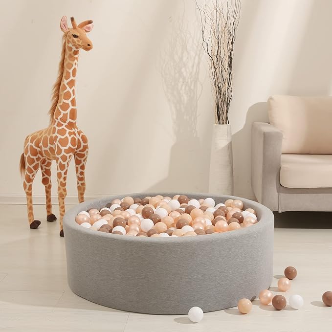 GOGOSO Baby Ball Pit Balls Pack of 100 for Toddlers - BPA&Phthalate Free Non-Toxic Crush Proof Ocean Ball Soft Plastic Balls for 1 2 3 4 5Years Toddlers Baby Kids Birthday Pool Tent Party