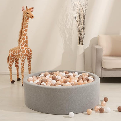 GOGOSO Baby Ball Pit Balls Pack of 100 for Toddlers - BPA&Phthalate Free Non-Toxic Crush Proof Ocean Ball Soft Plastic Balls for 1 2 3 4 5Years Toddlers Baby Kids Birthday Pool Tent Party