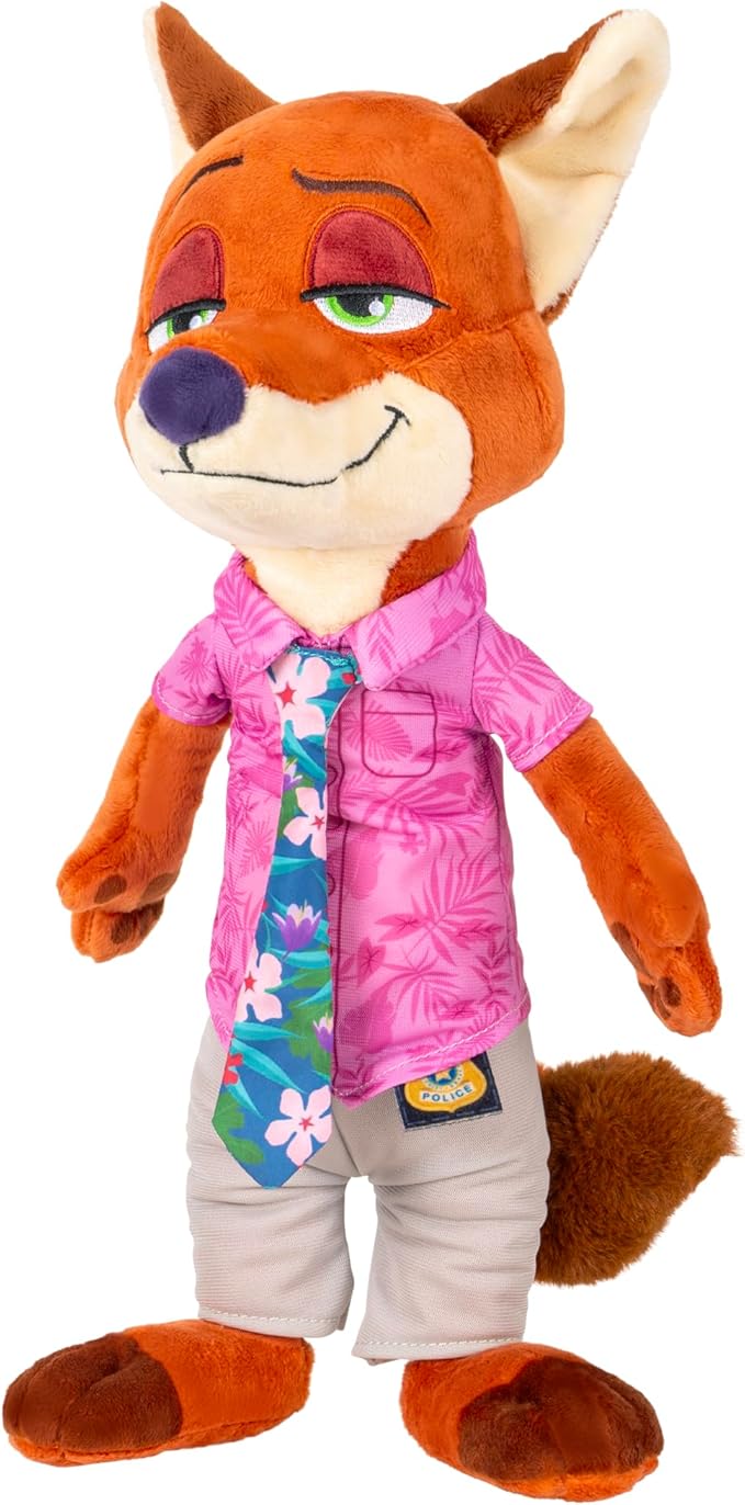 Disney’s Zootopia 2 14” Feature Plush Nick Wilde - 10+ Sounds and Phrases - Plush Toys for Kids and Preschoolers - Suitable for Ages 3+