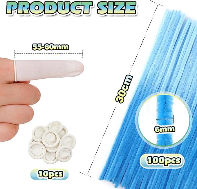 TOAOB 100pcs Pipe Cleaners Gradient Blue Chenille Stems for Crafts 12 Inch Fuzzy Sticks Craft Supplies for DIY Art Craft Projects Home Decorations