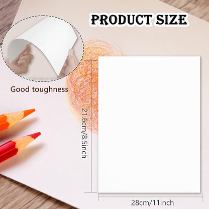 100 Sheets Cotton Watercolor Paper Bulk, 8.5" x 11" 140 lb/300 GSM Cold Press Water Color Paper White Paint Paper Suitable for Kids Adult Watercolor Drawing