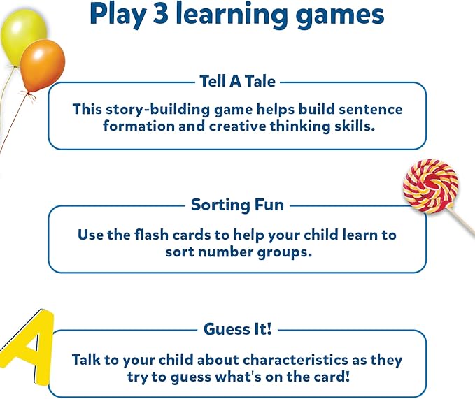 Skillmatics Thick Flash Cards for Toddlers - Letters, Numbers, Shapes & Colors, Montessori Toys & Games, Preschool Learning Activities, Gifts for Kids Ages 1, 2, 3, 4 Years