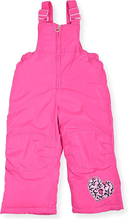 Arctic Quest Little Girls Bib Snow Pants and Ski Jacket Water-Resistant Snowsuit For Kids Winter Jacket For Girls