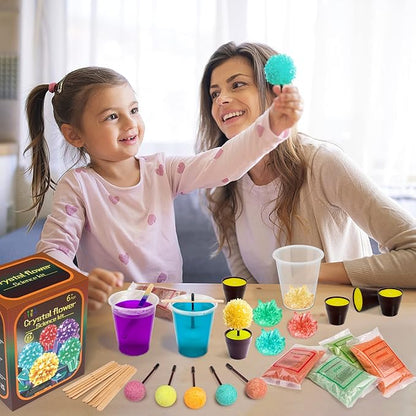 GobiDex 24-Hour 5-Set Crystal Growing Science Experiment Kit for Family Learning, STEM Project Science Toys, Educational Gifts for Kids Ages 6-12 Boys and Girls