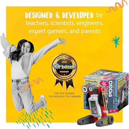 Thames & Kosmos ReBotz: Pogo – The Jammin’ Jumping Robot | Build a Wacky Motorized Robot! | Collect All 4 | Combine to Make New Robotic Creations | Great Stocking Stuffer, Easter Basket Goodie