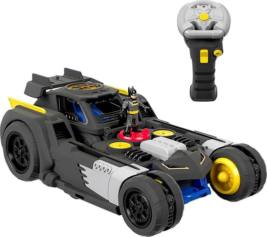 Fisher-Price Imaginext DC Super Friends Batman Transforming Batmobile Remote Control Vehicle Toy Car with Lights and Sounds, for Kids Ages 3 to 8