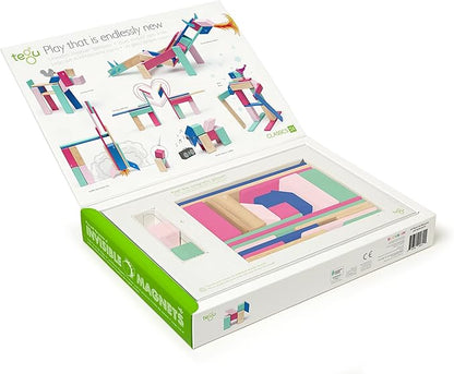 24 Piece Tegu Magnetic Wooden Block Set, Blossom, 1-99 years old