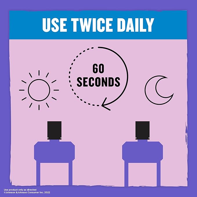 Listerine Smart Rinse Kids Alcohol-Free Anticavity Fluoride Mouthwash for Cavity Protection, Berry Splash Flavor, 500 mL (Pack of 2)