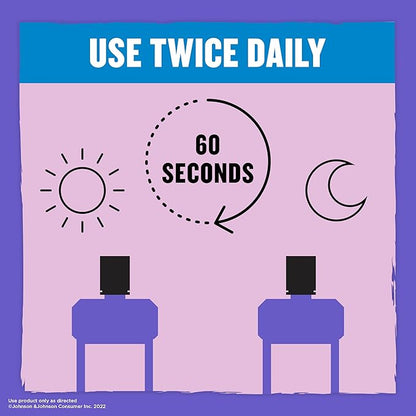 Listerine Smart Rinse Kids Alcohol-Free Anticavity Fluoride Mouthwash for Cavity Protection, Berry Splash Flavor, 500 mL (Pack of 2)