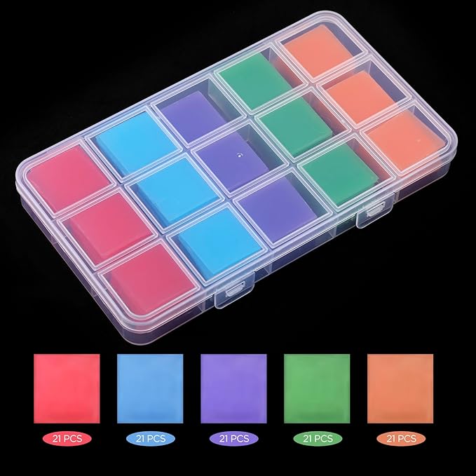 105 PCS Diamond Painting Glue Clay, Colorful Diamond Painting Wax, Diamond Art Wax Glue Clay Set for DIY Diamond Art Accessories and Tools for Embroidery Accessories, 5 Colors