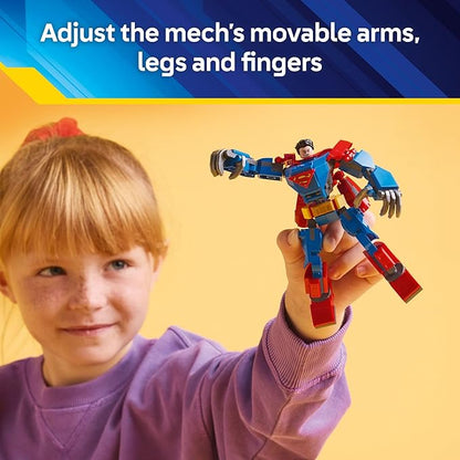 LEGO DC Superman Mech vs. Lex Luthor Building Toy - Superman Toy for Kids, Boys and Girls, Ages 6+ - Buildable Action Figure - Superhero Gift for Birthday - 76302