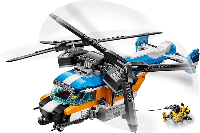 LEGO Creator 3in1 Twin Rotor Helicopter 31096 Building Kit (569 Pieces)