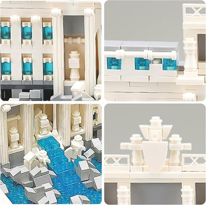Oichy Trevi Fountain Building Blocks Set, 667 PCS Famous Architecture Model Building Kits, Collection Trevi Fountain Model Building Blocks for Adults and Kids