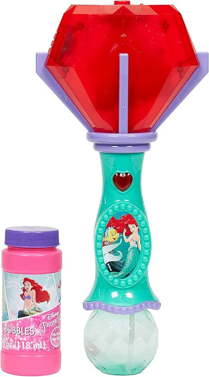 Little Kids Disney Little Mermaid Lights and Sound Musical Bubble Wand, Bubble Solution Included, Multi