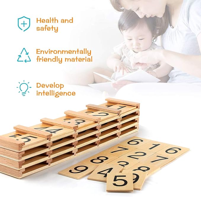 Montessori Math Material Teen & Ten Boards Educational Toy for Age 3-6 Family Version Teaching Aids