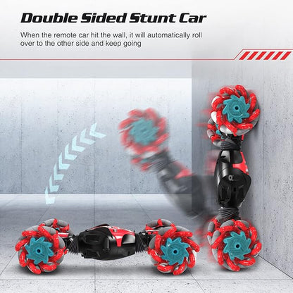 RC Stunt Car for Kids, RC Car Toy, Remote Control Stunt Gesture RC Car with Music, Double Sided 360 DegreeSpins and Flips Gesture Sensing Rc Stunt Car, for 8-15 Years Boy Girl, Birthday
