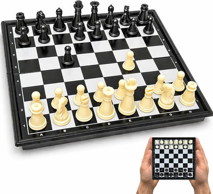 Travel Chess Set Magnetic Portable Folding Board - Small Mini Pocket Chess Set (X-Small / 5.9 Inch)
