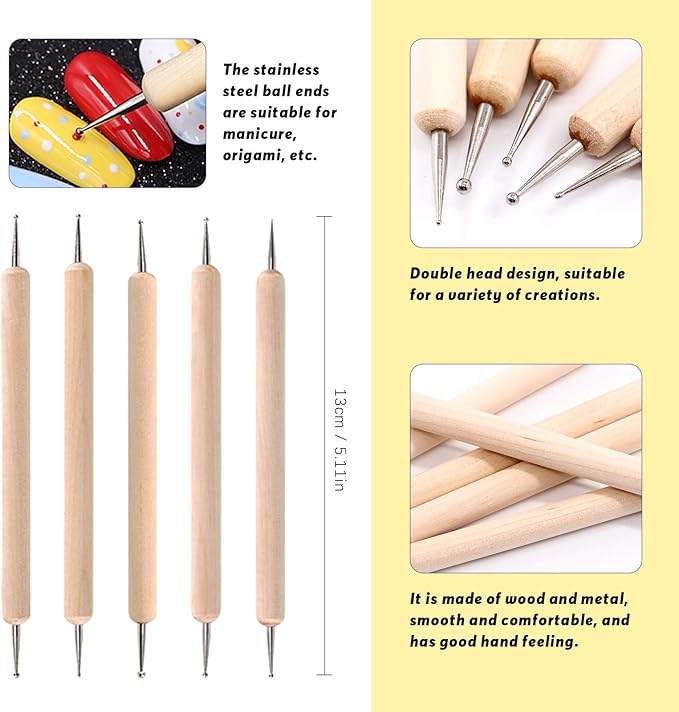 Swpeet 89Pcs Modeling Clay Sculpting Tools Kits, Ball Stylus Tool, Dotting Pottery Tools, Polymer Clay Cutters,Cutters Mold Cutter Punch Tools for Making Modeling Clay Cake Fondant Decoration