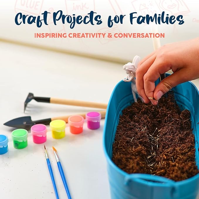 Bryte Light Up Unicorn Terrarium Kit for Kids - Grow Plant, Castle, Paint Set, Crystal Rock, Fairy Garden Lights, Arts & Crafts, STEM Activities, Birthday Gifts, Toys for Girls Aged 4–12 yrs