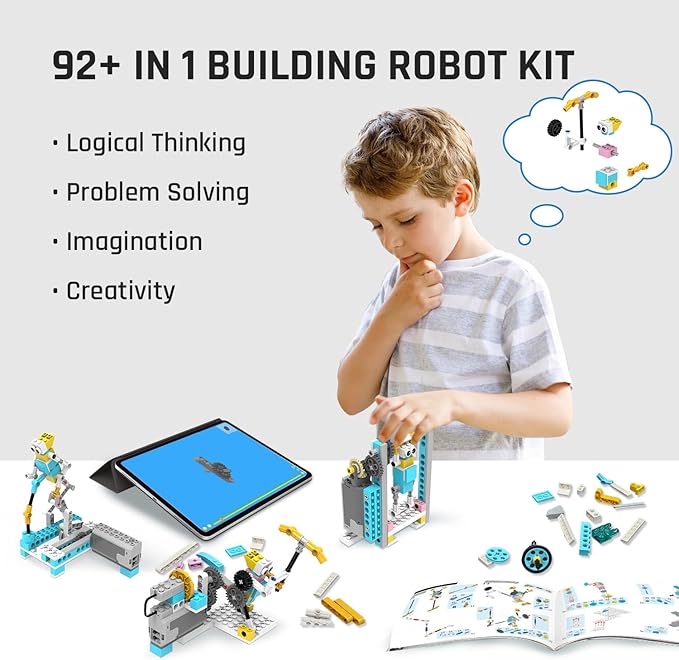 Smart Robot,72-in-1 STEM Educational Toy, Electronic Building Robot Toy, Robotics Kit, Learning Kit, Logical Training Kit, DIY Robot Building Kit for Kids, Boys and Girls Ages 6+