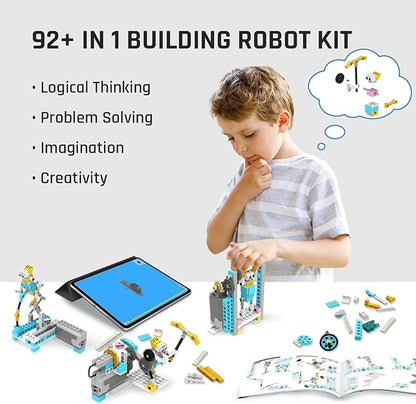 Smart Robot,72-in-1 STEM Educational Toy, Electronic Building Robot Toy, Robotics Kit, Learning Kit, Logical Training Kit, DIY Robot Building Kit for Kids, Boys and Girls Ages 6+
