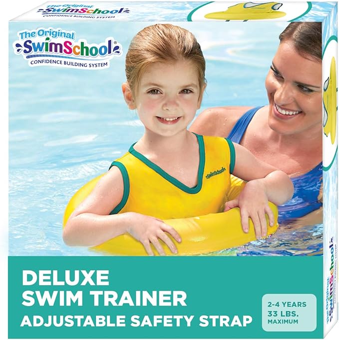 SwimSchool TOT Swim Trainer Vests for Toddlers Ages 2-4 – Boys/Girls – Multiple Colors/Styles – Learn to Swim Pool Floaties