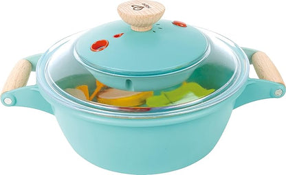 Hape Little Chef Cooking & Steam Playset | Toy Kitchen with Play Food and Accessories, for Children Ages 3+ Years