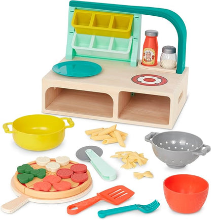 B. toys- Mini Chef - Pizza-n-Pasta Playset- Pretend Play Pizza & Pasta Play Set – Play Food & Role-Play Accessories- Food Toys for Kids – 3 Years +