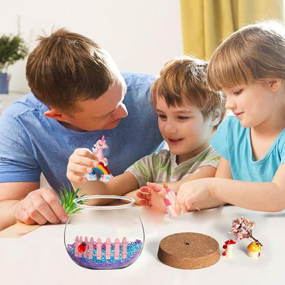 Atonofun Unicorn Terrarium Crafts Kit for Kids, LED Night Light Birthday Gift for Girls, Unicorn Toys for Girls, DIY Arts and Crafts Kit for Kids Girls Presents Ages 4 5 6 7 8-12 Year Old
