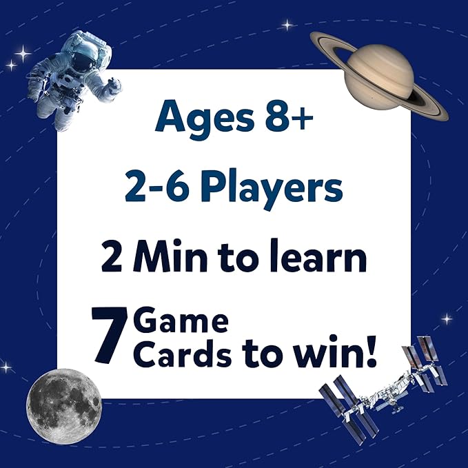 Skillmatics Card Game - Guess in 10 NASA Space, Perfect for Boys, Girls, Kids & Families Who Love Educational Toys, Travel Games, Gifts for Ages 8, 9, 10 and Up