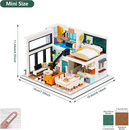Friends Duplex Apartment Building Block Sets, Mini Modern Dream House Collectible Display Modular Home Cottage Decor Bricks Kits Birthday Gifts Ideas for Adults Teens 8-12 14+ (1167 PCS)