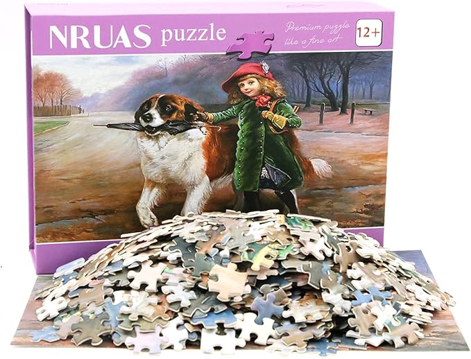 Girl and Dog Jigsaw Puzzles 1000 Pieces for Adults 1000 Piece Puzzles for Adults and Kids (Girl and Dog)