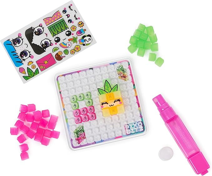Clear Pack with 156 Exclusive Water Fuse Beads, Decos and Accessories, Makes 3D and 2D Creations with No Heat, Arts and Crafts Kids Toys