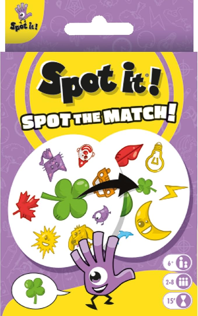 Asmodee Spot It! Classic (Pocket) - Fast-Paced Observation and Matching Game for The Whole Family! Convenient for Travel, Great Gift for Kids, Ages 6+, 2-8 Players, 15 Minute Playtime