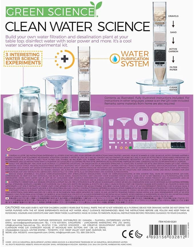 4M Clean Water Science - Climate Change, Global Warming, Lab - STEM Toys Educational Gift for Kids & Teens, Girls & Boys
