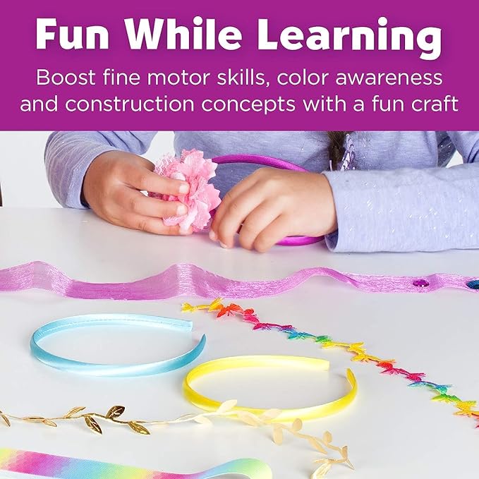 Creativity for Kids Fashion Headband Making Kit - Makes 10 DIY Headbands, Arts and Craft Kits for Ages 5-7+, Kids Activities, Birthday Gifts for Girls
