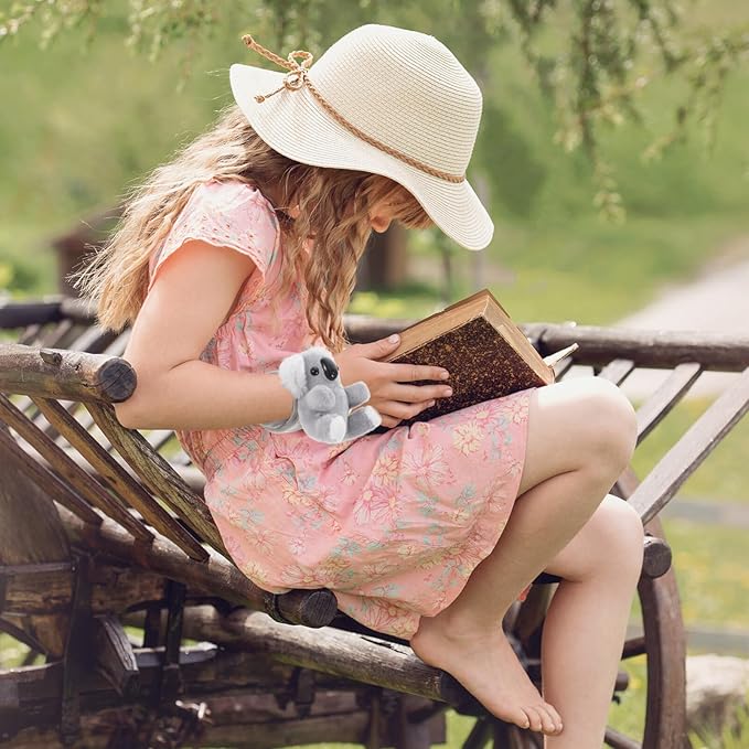 Abaodam Animal Slap Bracelet Koala Slap Bracelet Plush Stuffed Animal Hugger Snap Wrist Band for Kids Birthday Party Gifts